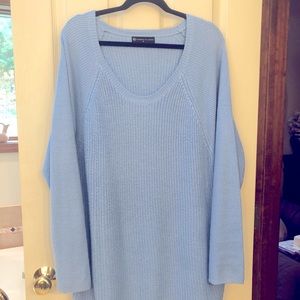 Fashion to Figure Light Blue side zipper sweater 3X